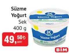 SEK SÜZME YOĞURT 400 G